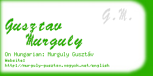 gusztav murguly business card